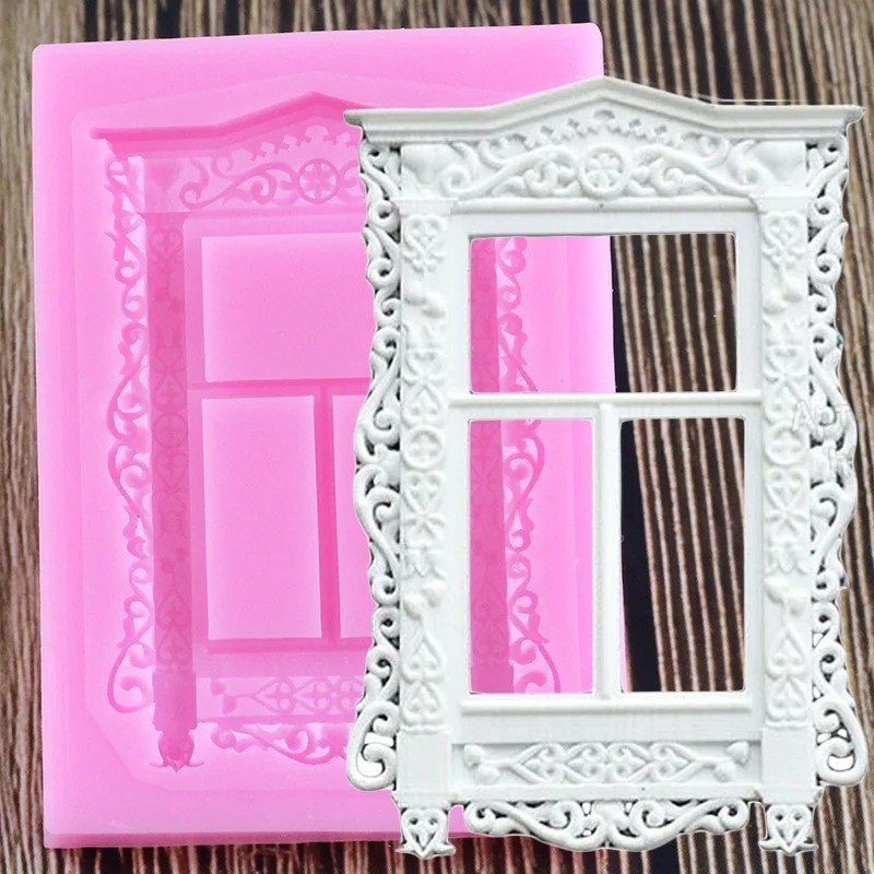 Window Frame Silicone Mold Fondant Cake Border Decorating Chocolate Mould