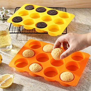 Oreo Chocolate Cookie Silicone s, 12-Cavity Round Silicone , gallery