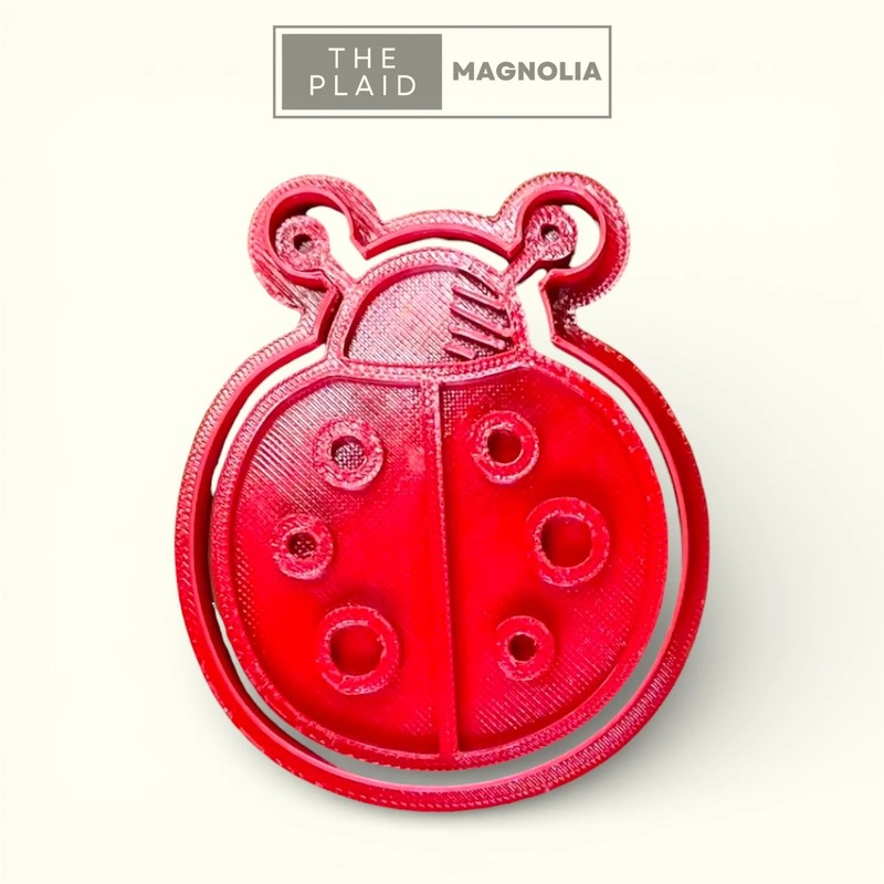 Ladybug – Custom 3D Printed Cookie Cutter + Stamp Combo
