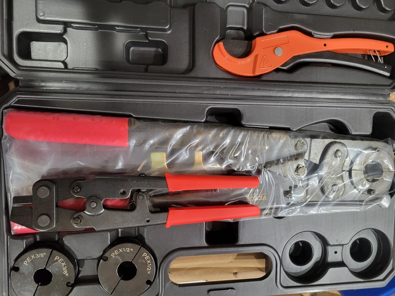 PEX Crimping Tool Set Interchangeable Jaw with 4 Sizes - 1", 1/2", FT-1530 gallery