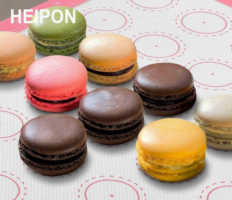 Macaron Silicone Baking Mats,22.44"Lx14.57"W,Pastry Mats Rolling Dough,Non-St... gallery