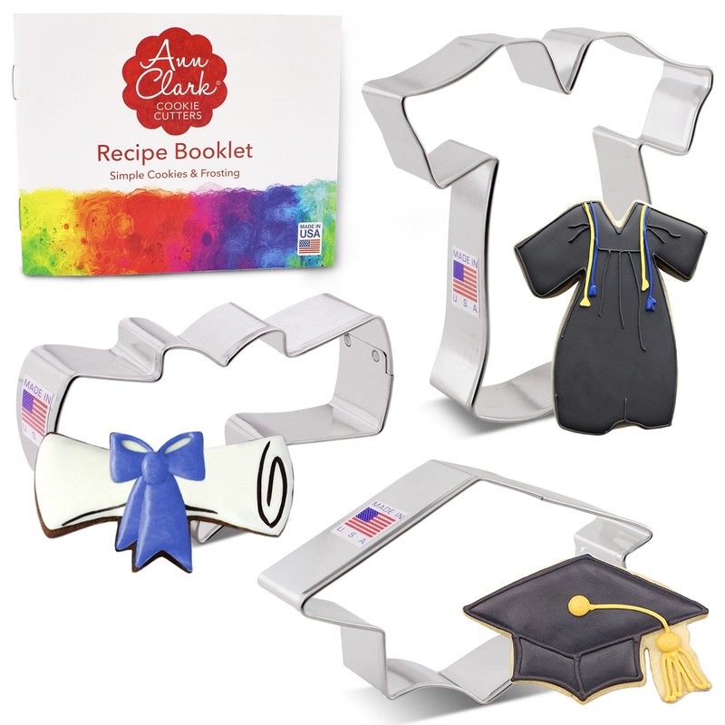 Graduation Cookie Cutters 3-Pc. Set Made in the USA by Ann Clark, Graduation …