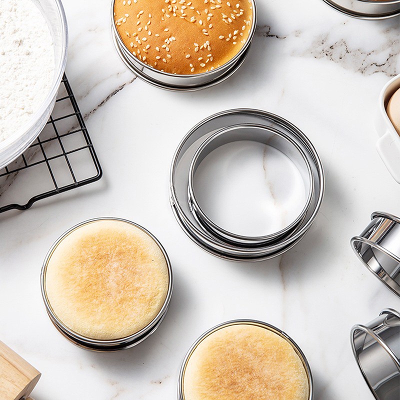 8/9/10CM English Muffin Rings Crumpet Rings Double Rolled Tart Ring Baking Tool gallery