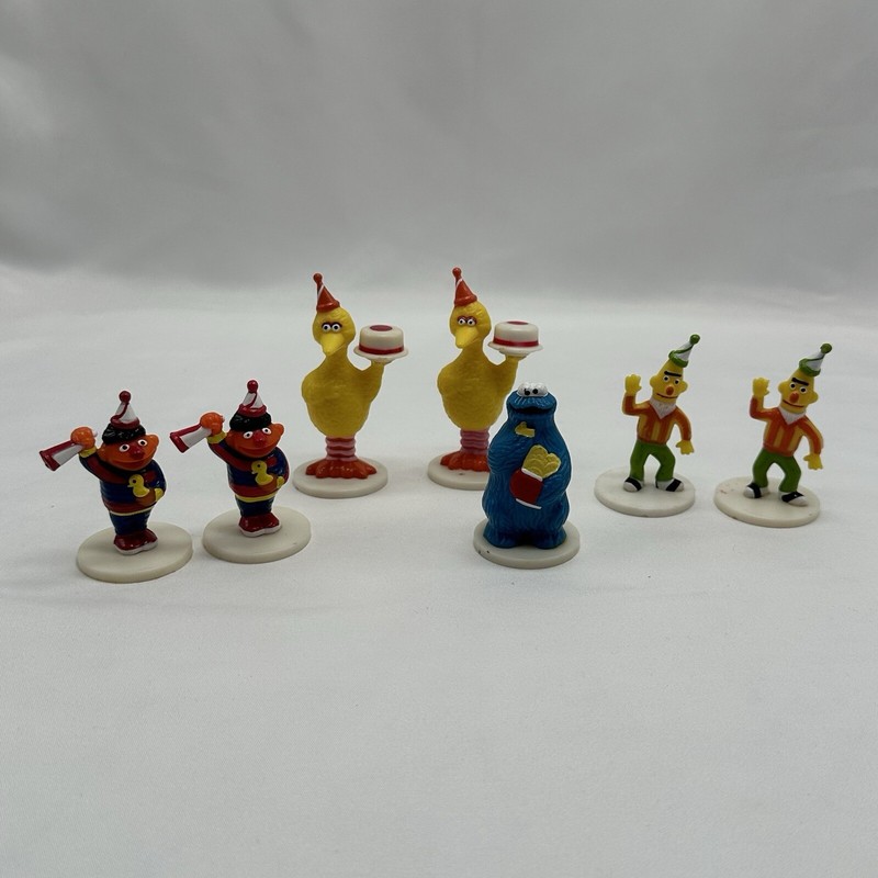 VTG Sesame Street Wilton Cake Toppers Decorations Cookie Bert Ernie Big Bird (7)