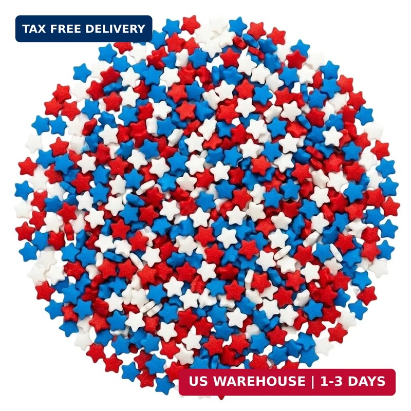 Sprinkles | Colored Sugar | Patriotic Sprinkles | Red white and blue sprinkle |
