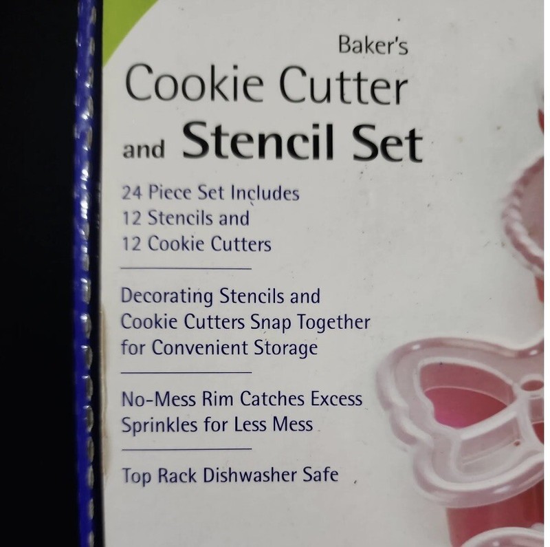 Baker's Cookie Cutter and Stencil Set Silicone Grip 24 pcs gallery