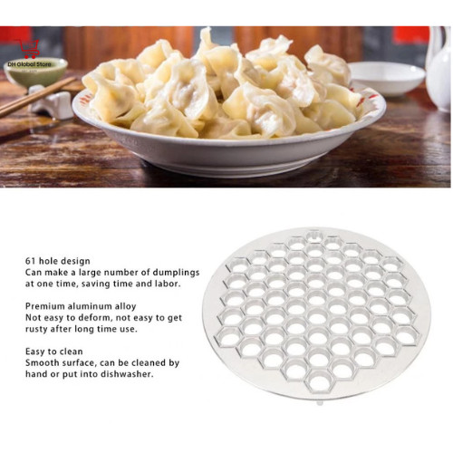 NEW Russian Pelmeni Maker 61 Holes Aluminum Dumpling Ravioli Metal Mold gallery