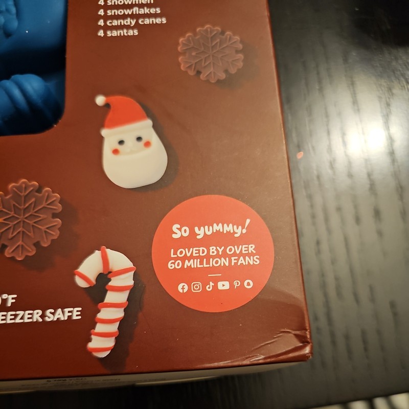 Silicone Mold Set Chocolate Santa Snowman Canes Snowflakes 2 trays candy or soap gallery
