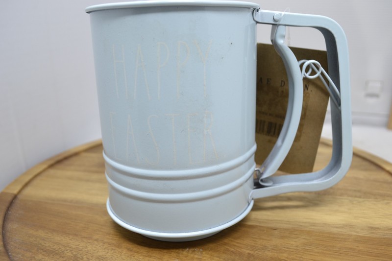 New Rae Dunn “Happy Easter” Light Blue 3 Cup Flour Sifter gallery