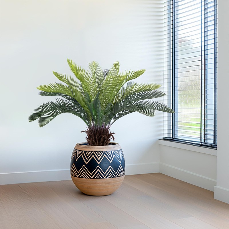 Bellacat 2Ft Artificial Cycad Tree Uv Resistant Lifelike Leaves 24In Super Full gallery