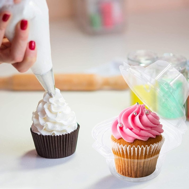 200 Pack Plastic Cupcake Containers | Stackable Design gallery