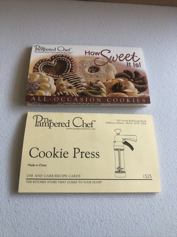 NEW! Pampered Chef Cookie Press, 16 Discs and Instructions 1525 Baking Kitchen gallery