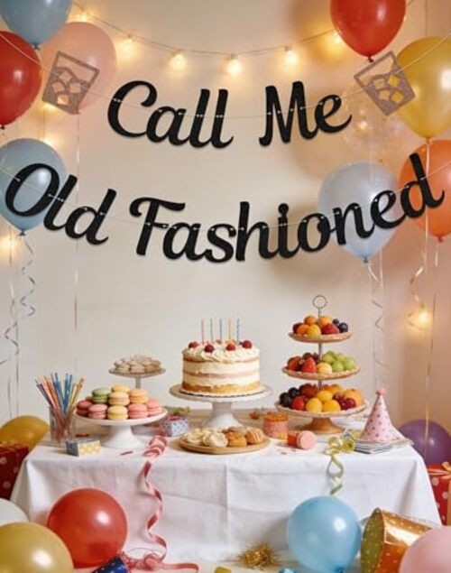 Vintage Whiskey Cocktail Party Banner - Call Me Old Fashioned gallery