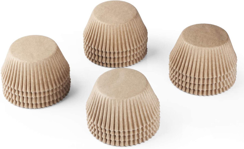 Standard Natural Cupcake Liners 500 Count, No Smell, Grease-Proof Paper Muffin L gallery