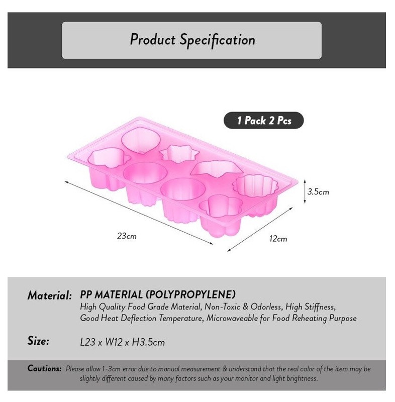 8 Various Plants Shape Pattern JELLY Plastic Mold BPA Free 2 pcs Free Shipping gallery