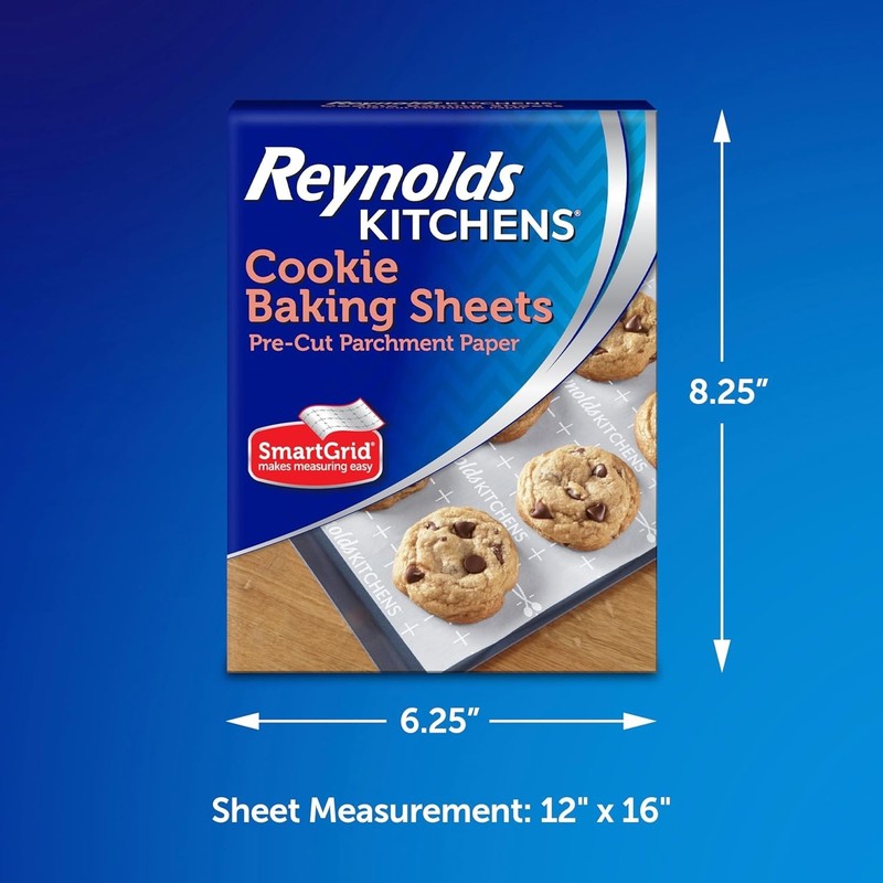 Kitchens Cookie Baking Sheets, Pre-Cut Parchment Paper, 25 Count per Pack Pac... gallery