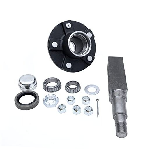 5-Bolt on 5 inch Circle Trailer Hub Assembly with 1-3/8 inch to 1-1/16 inch gallery