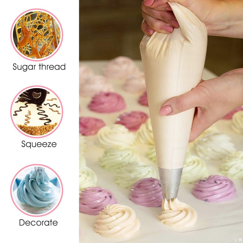 Disposable Piping Bag, 100 Pieces 24 Inch Disposable Icing Pastry Bag Extra T... gallery