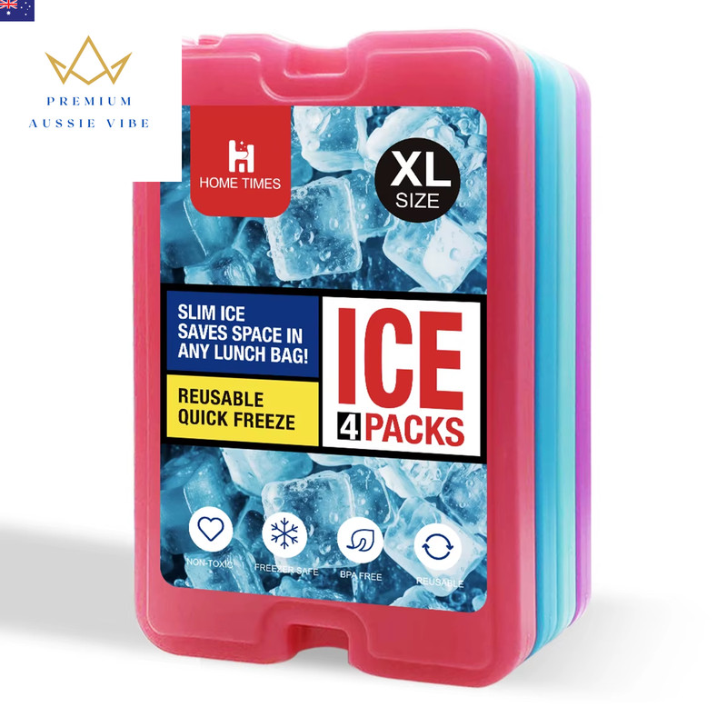4 Ice Packs for Lunch Box, Freezer Ice Packs Slim Long Lasting Cool Packs for Lu