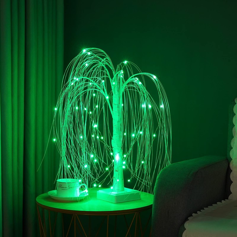 Nxuebdu Christmas Tree Decor Remote - 2Ft Rgb Led Willow Tree 60 Color Changing gallery