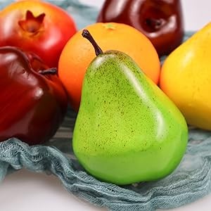 6 Pcs Artificial Fruit Pa, Artificial Delicious Fruits Lifelike Pears gallery