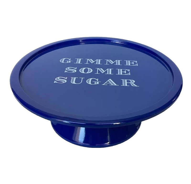 Crate & Barrel Draper James Cake Stand Plate Blue Gimme Some Sugar Pedestal