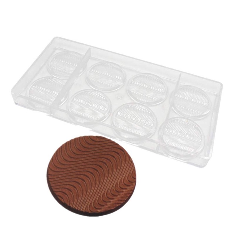 Round Cookie Shape Polycarbonate Chocolate Mold Medal Maker DIY Mould Baking