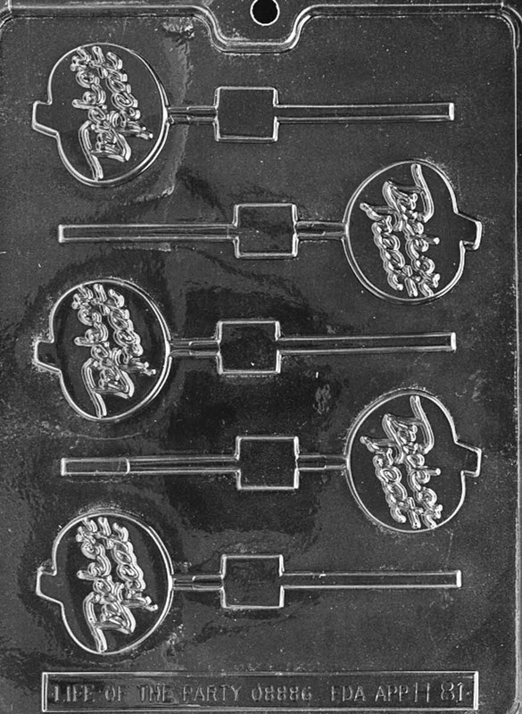 H081 Trick or Treat Pumpkin Lollipop Halloween Chocolate Candy Mold