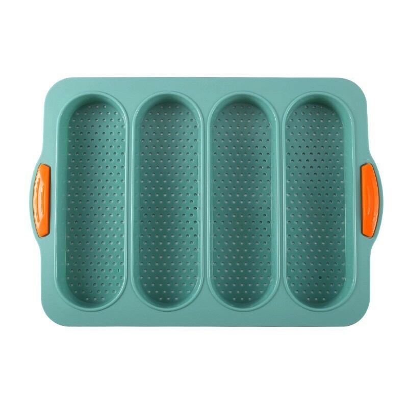 Food Grade Silicone 4Grid French Bread Mold Nonstick Bakeware Heat Resist X 2