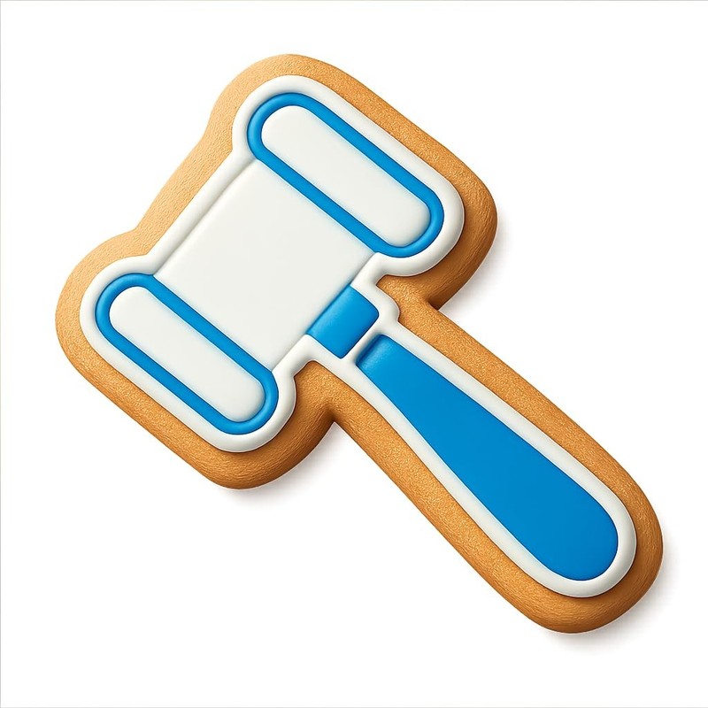 Oversized Gavel Cookie Cutter & Stamp, Fondant & Clay - 4x3 gallery