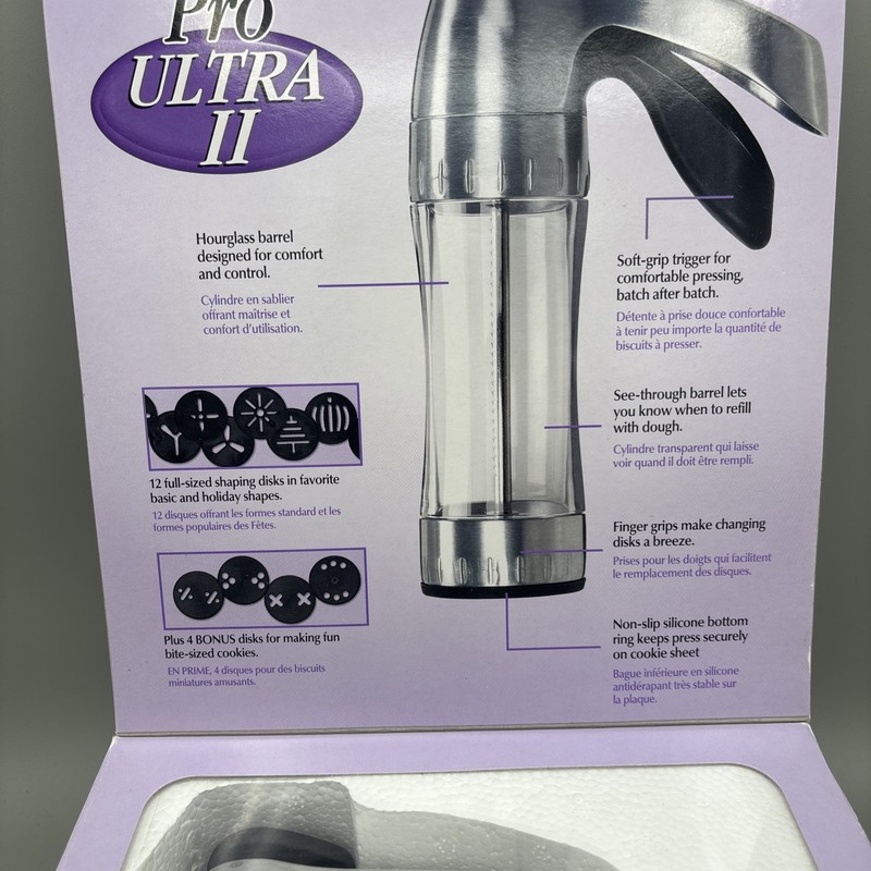Wilton's Cookie Pro Ultra II Original Box Spritz Cookie Press 16 Disks gallery