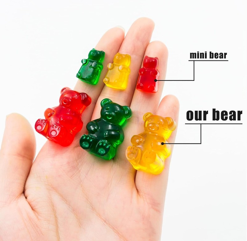 WARM TIME Large Gummy Bear Mold 4 ML, NonStick Silicone Ice Cube Moulds Candy... gallery