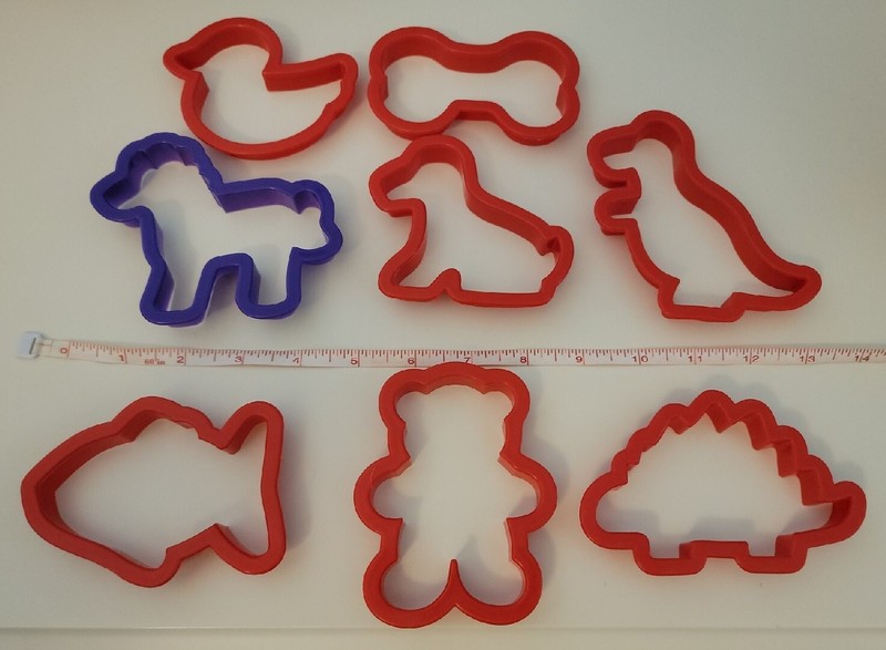 Wilton Animal Pet Cookie Cutter Set - 8 Piece Duck, Dog, Bear, Dinosaur, Horse + gallery