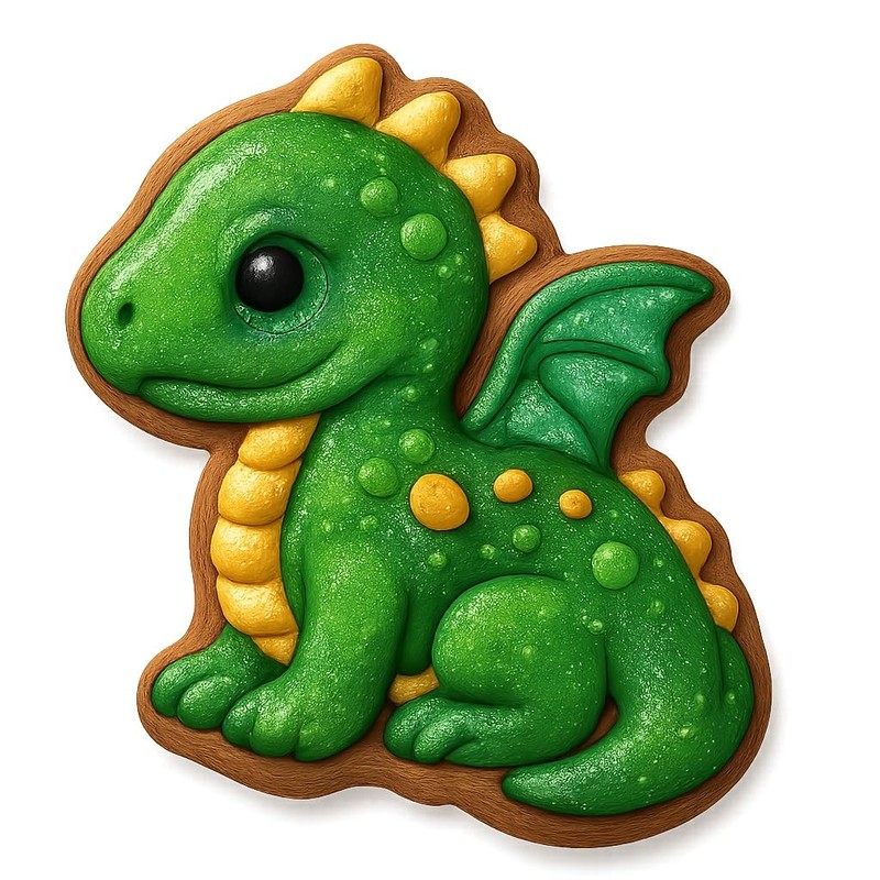 Glistening Scale Dragon Cookie Cutter - 4x3.1" Fun Party Kitchen Baking gallery