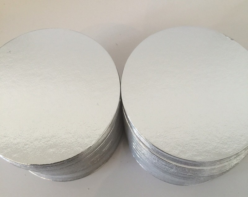25 X 3" Inch (75mm) SILVER ROUND Thin Cut Edge Cake Cards Boards Culpitt gallery