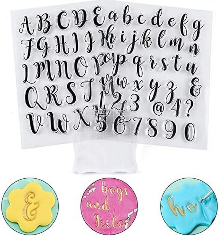 Alphabet Cake Stamp Tools Cookie Stamp Set Alphabet Numbers Fondant Cake Mold... gallery