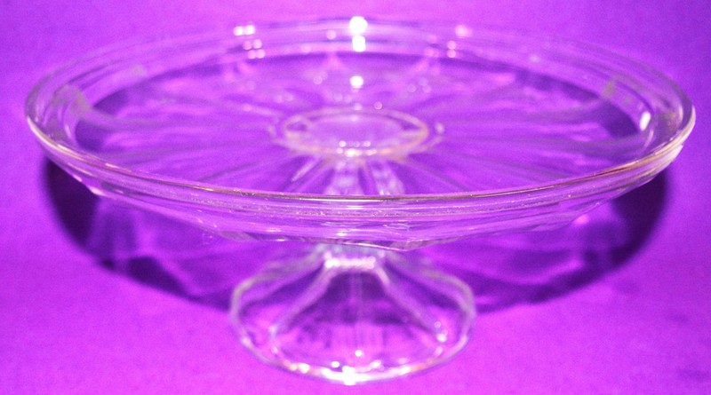 Vintage Clear Glass 11" Pedestal Cake Stand With Dome Lid gallery