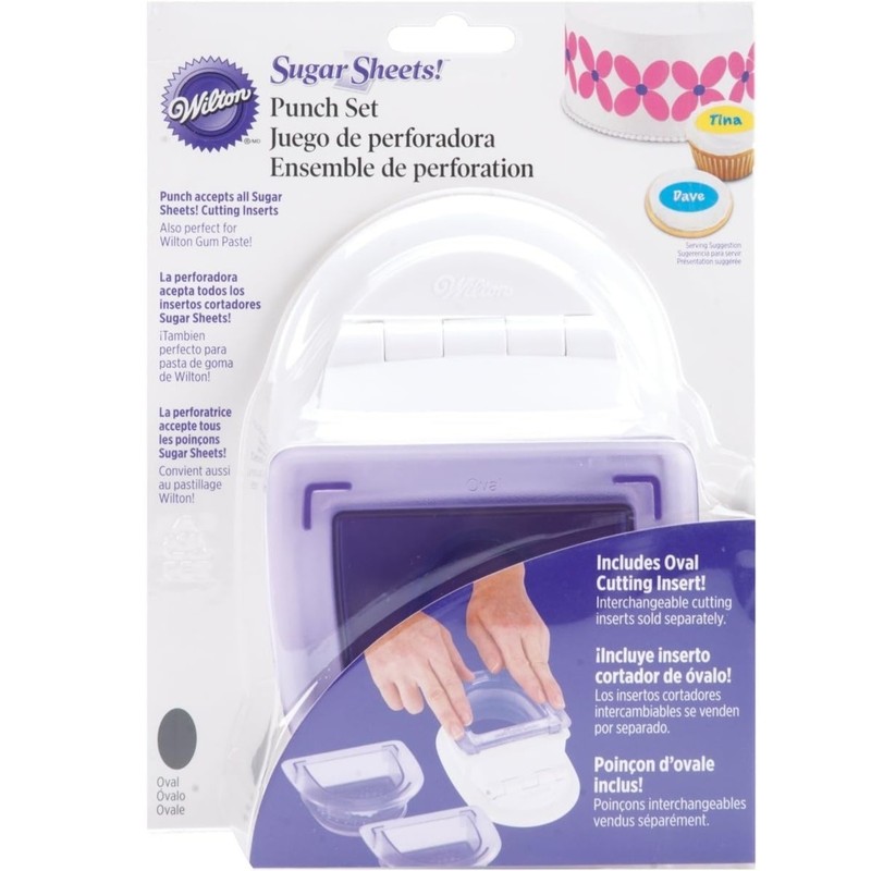 Wilton Punch Set & Layered Oval Cutting Insert for Sugar Sheets & Gum Paste NEW gallery