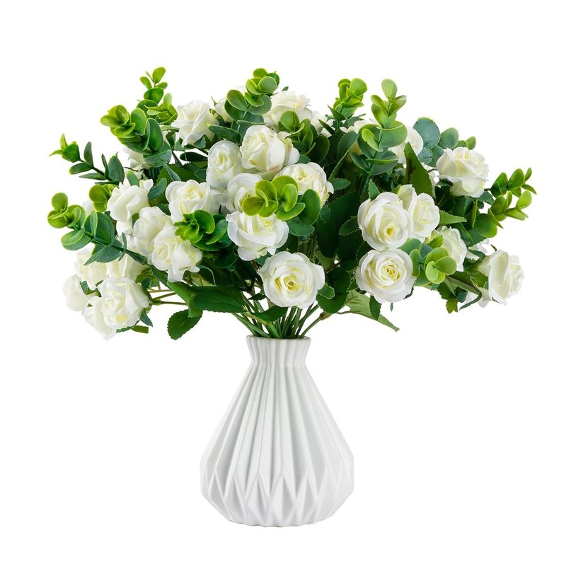 SHUOTAO Artificial Flowers Fake Silk Rose Decoration 33 Heads Small Roses gallery