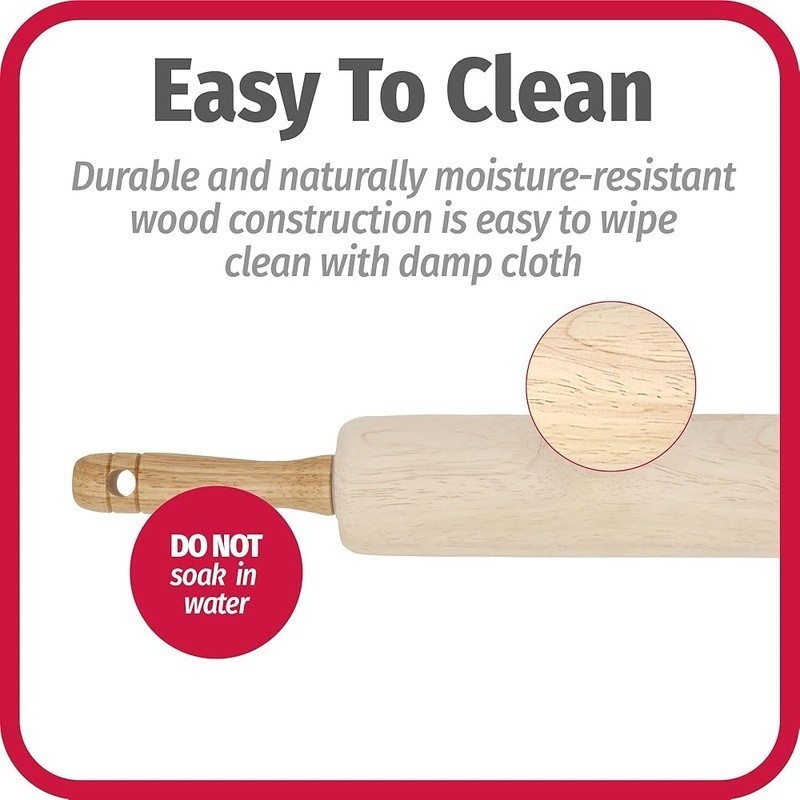 Wood Rolling Pin Dough Flattening Tool Pastry Bread Cookies Kitchen Utensil New gallery