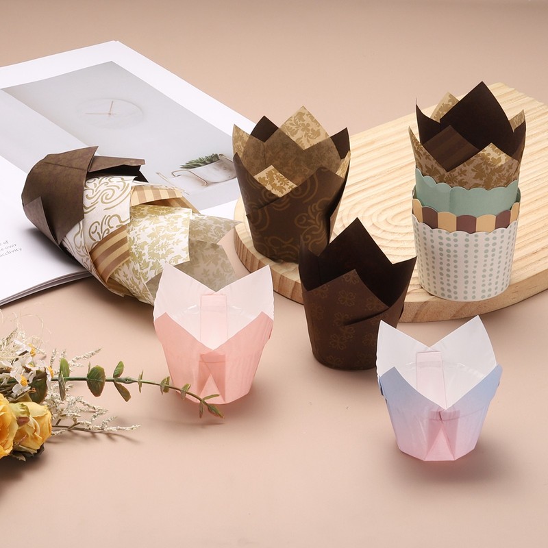 150Pcs Tulip Baking Cups Cupcake Muffins Liners Paper Coffee gallery