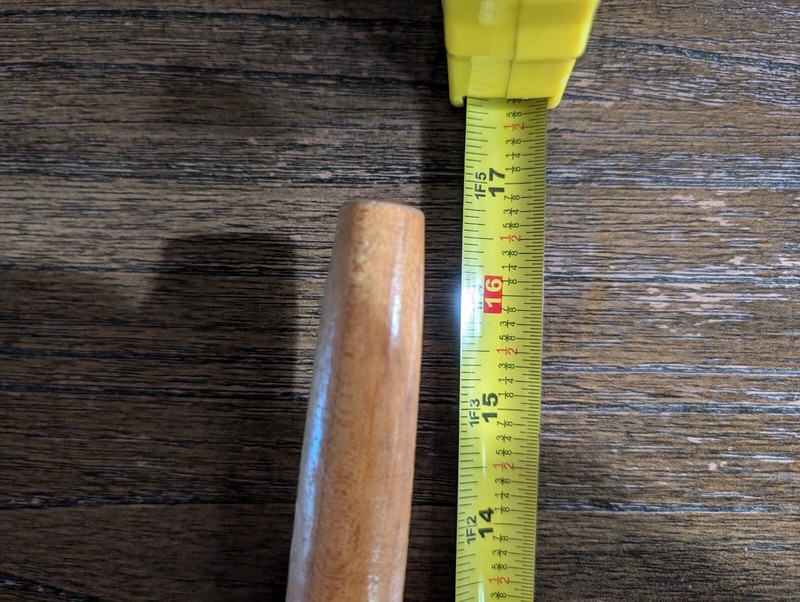 Vintage Rolling Pin Farmhouse Solid Wood Dowel Style Natural Wooden Handles @17" gallery
