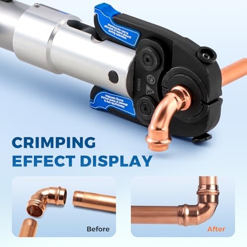 Copper Pipe Crimping Tool, Hydraulic Crimping Tool With 1/2", 3/4", 1" Jaws, gallery