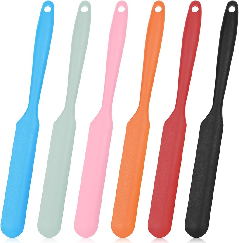 6PCS Colored Silicone Spatula Sti, Reble Epoxy Stir Stis