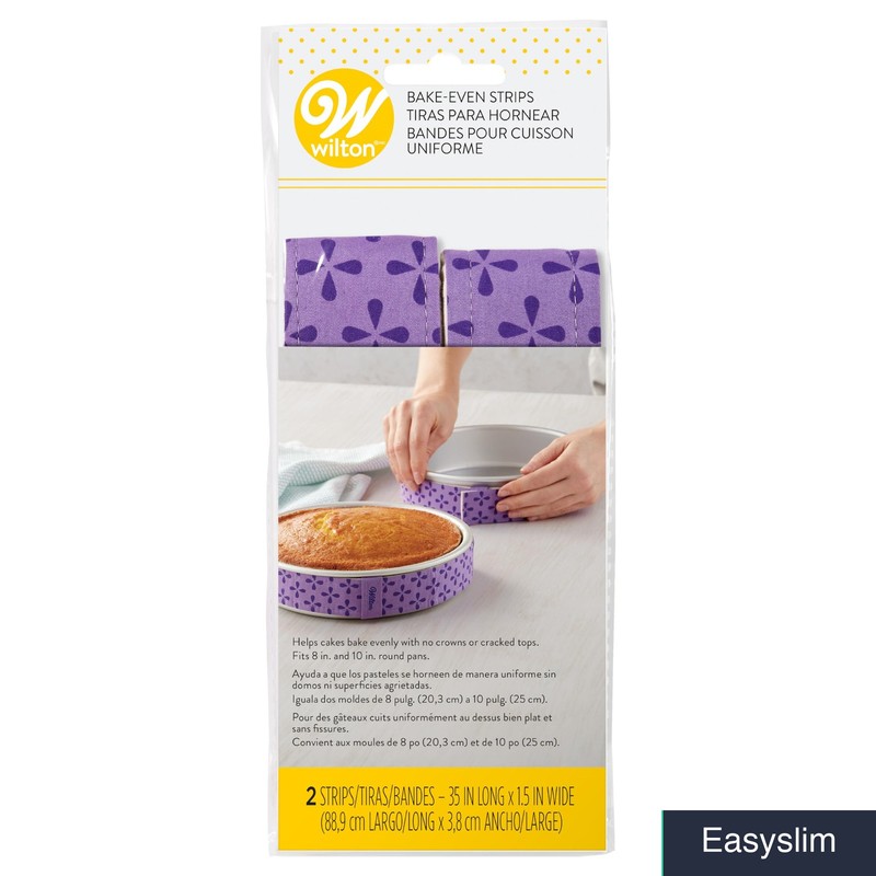 Cake Strips Heat Resistant 8-10 Inch Round Pans Bake Even 2-Piece