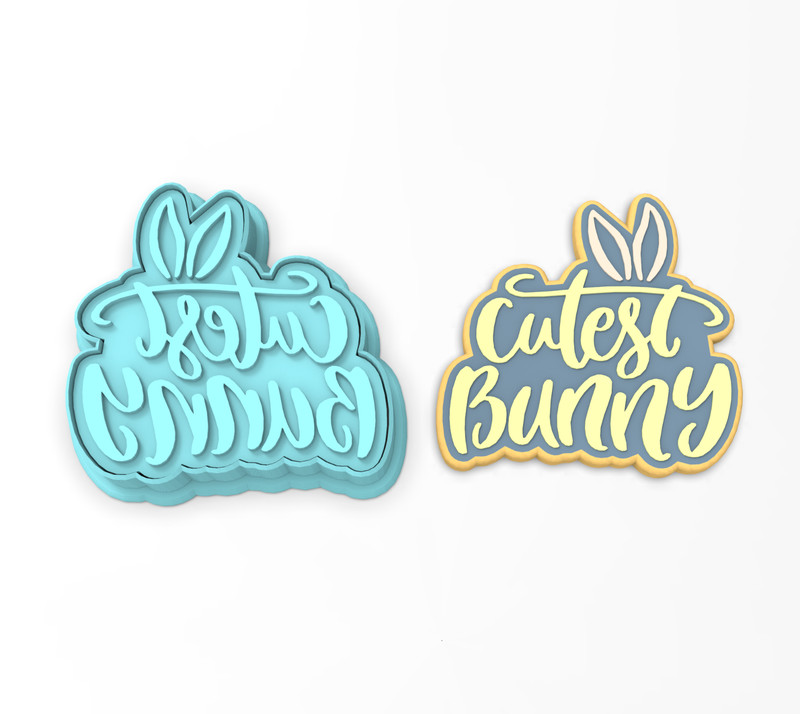 Cutest Bunny Cookie Cutter & Stamp #1 | Spring Easter Bunnies Rabbit Cute Ears