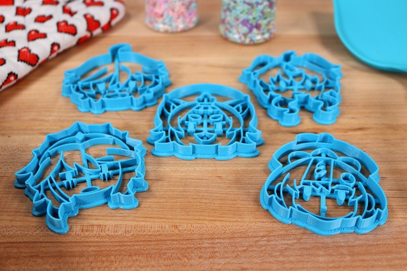 Genshin Impact Cookie Cutters Chibi Faces Set 4 - Chongyun, Diona, Ganyu, Qiqi, gallery