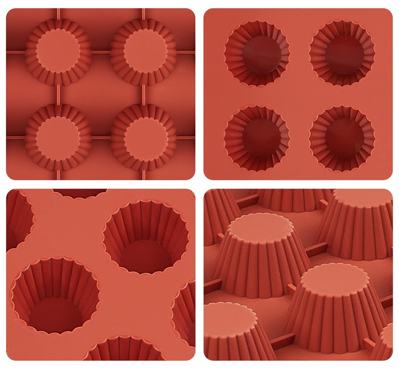 30-Cavity Mini Peanut Butter Cup Mold Silicone Candy Mold Bite Size for Keto ... gallery