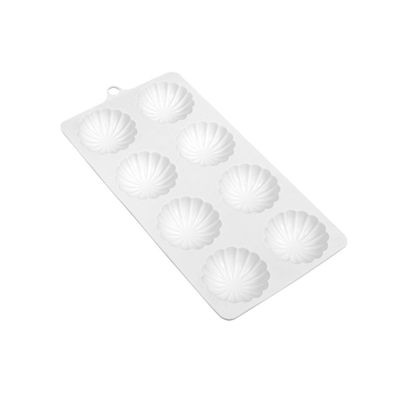 8-cavity Semicircular Petals Mould Fondant Chocolate Mold Cake Baking Tool