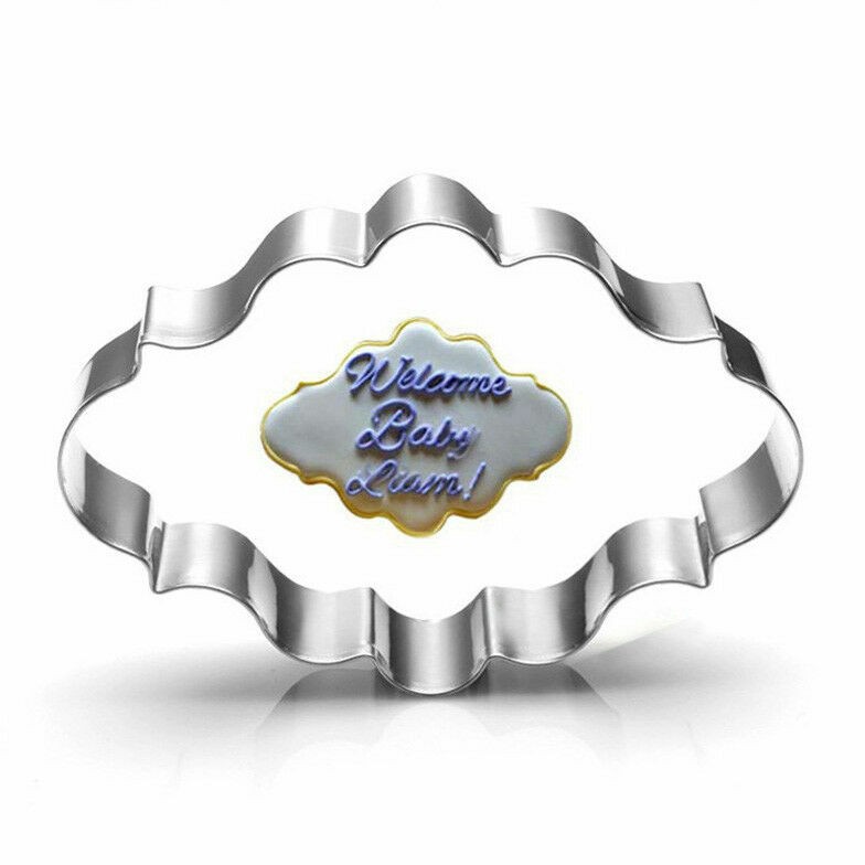 Stainless Steel Plaque Cutter Mold Cookie Cake Frame Oval Square Rectangle gallery